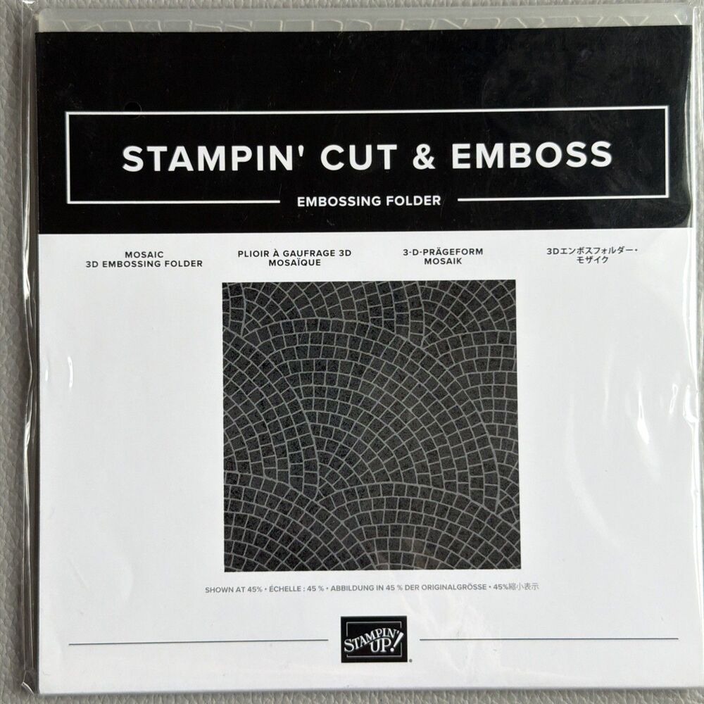Stampin Up MOSAIC 3D EMBOSSING FOLDER RARE RETIRED beautiful embossed look